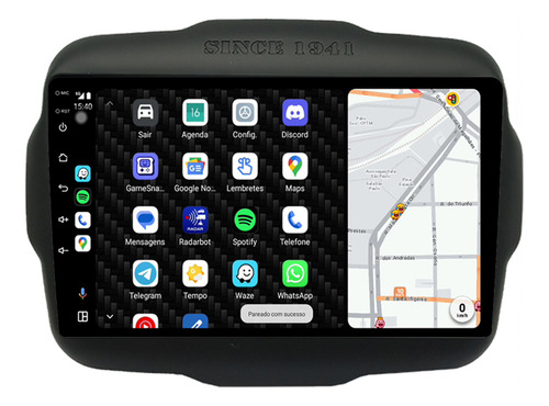 Multimidia Renegade 15/23 9p Android Carplay 2/32gb Voz