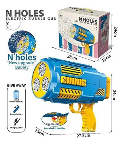 Máquina De Burbujas Gun De Burbujas Automática Con Luces Y