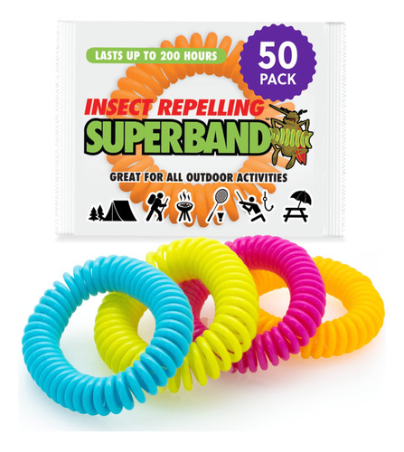 Superband Pulseras Repelentes De Mosquitos Para Adultos Y Ni