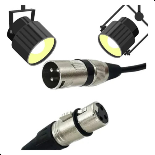 Combo 10 Cabos Balanceados Para Dmx Xlr Áudio Limpo 1,5m