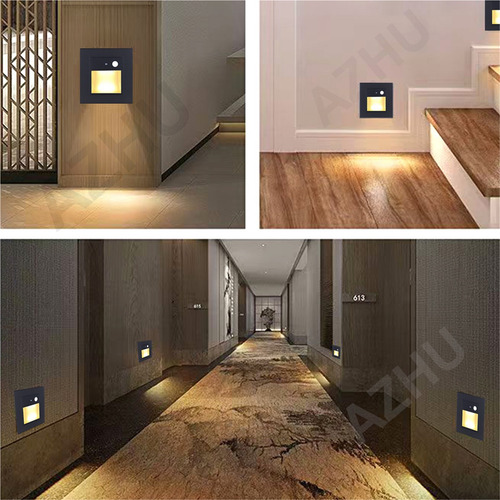 4pcs De Escalera 1.5w Empotrable Foco Con Sensor Movimiento
