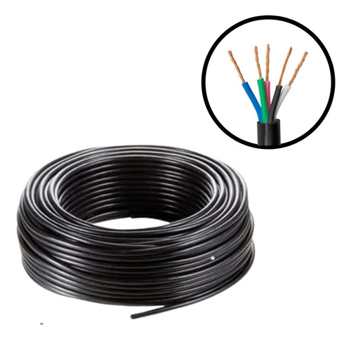 Cabo Pp Flexivel 5 Vias X 1,5mm Rolo Com 10 Metros