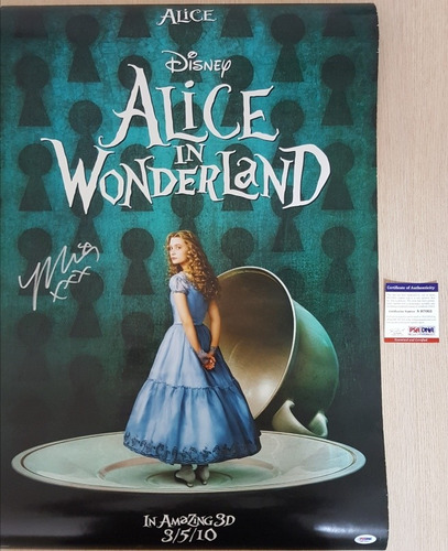 Alice No País Das Maravilhas Poster Autografado Certificado