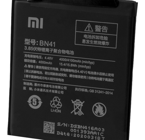 Bateria Original Bn41 Para Xiaomi Redmi Note 4x / Mtk