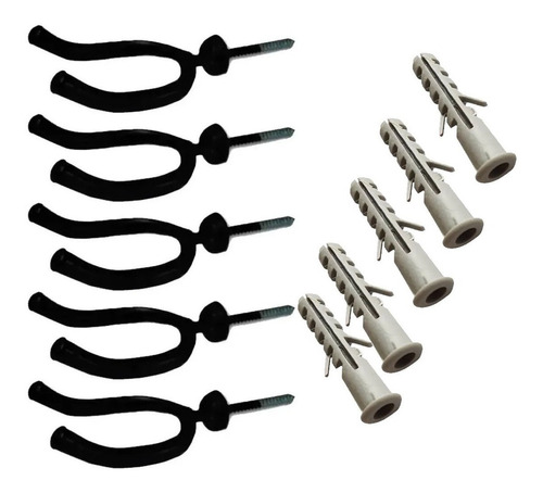 Pack X5 Soporte Pared Guitarra Electrica Criolla Bajo Cuot