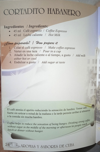 Recetas De Café Aromas Y Sabores De Cuba (recetario)