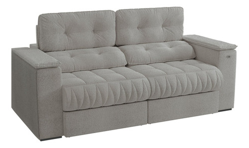 Sofá 230cm Com Porta Copos Retrátil E Reclinável Acwt