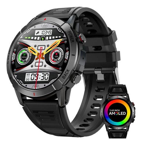 Reloj Inteligente Deportivo 1.43 Amoled Para Android Ios