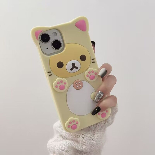 Funda Para Teléfono Móvil Con Forma De Garra De Gato Y Oso A