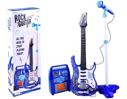 Guitarra Eléctrica Con Amplificador Y Microf Juguete Niños 