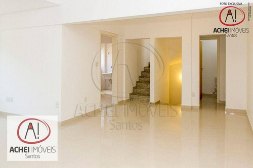 Imagem 5 de 30 de Casa Com 3 Dormitórios, 2 Suítes, Espaço Gourmet E 2 Vagas Fechada, 200 M² - Venda Por R$ 900.000 Ou Aluguel Por R$ 4.500/mês - Aparecida - Santos/sp - Ca1825