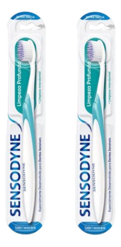 Escova Dente Extra Macia Limpeza Profunda Sensodyne Kit X2