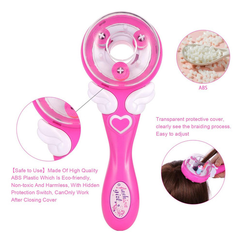 Trenzador Automático De Cabello Rosa Niñas Moda De Belleza