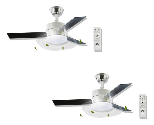 Ventiladores De Techo 42in 3 Vel De Luz Cálida/fría 2 Pack