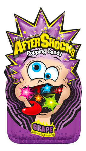 Aftershocks Popping Candy Grape 9.3g Uva Unidade Bala