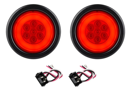 Rv Halo Led 4 Pulgadas Selladas Redondas De Parada/giro/luce