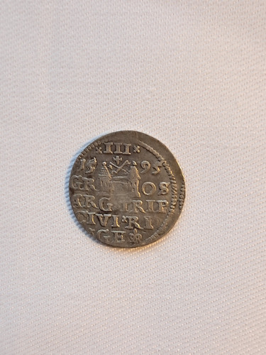 Moneda Antigua. Livonia 1595.