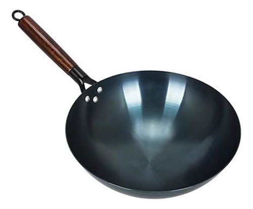 Panela De Wok Stir Fry Iron Tradicional Chinesa Redonda