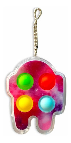Imagen 2 de 7 de Llavero Pop It Simple Dimple Acrílico Silicona Importado