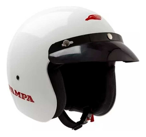 Casco Para Moto Abierto Halcon Pampa Blanco Talle M