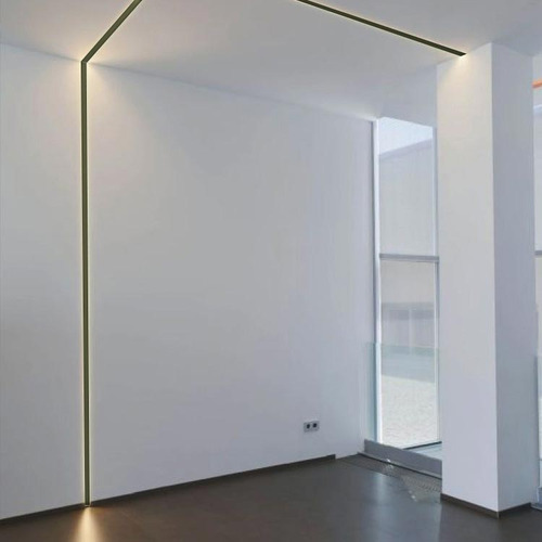 Perfil Aluminio Para Tiras Led Difusor Plano Riel 1m X10 Luz Negro Difusor Negro Oscurecido