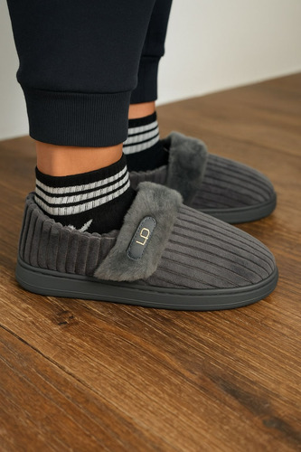 Pantufla Tipo Bota Hombre Chinela Invierno Grandes