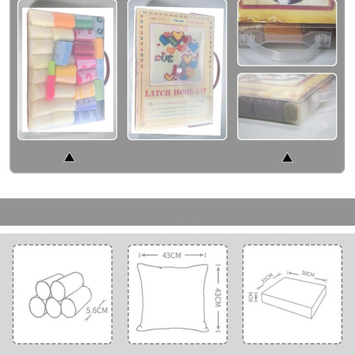 Latch Hooking Funda De Almohada Kits Fundas De Almohada
