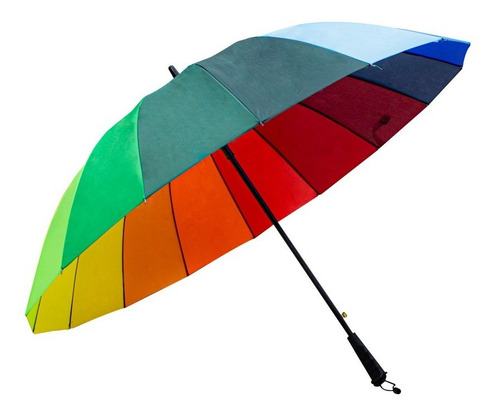 Paraguas Sombrilla Multicolor Arcoiris Semiautomático 115 Cm JC-794R