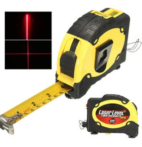 Imagen 2 de 12 de Huincha De Medir Nivel Laser Nivelador Cinta Métrica Huincha