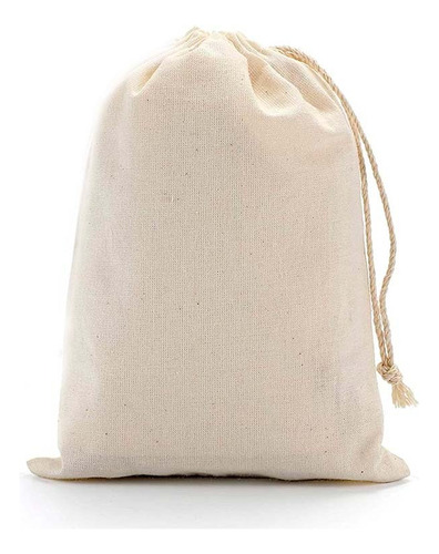 Pack X25 Bolsas De Lienzo Souvenir Estampar Algodon 15x20 Color Crudo AHORQUE 15X20