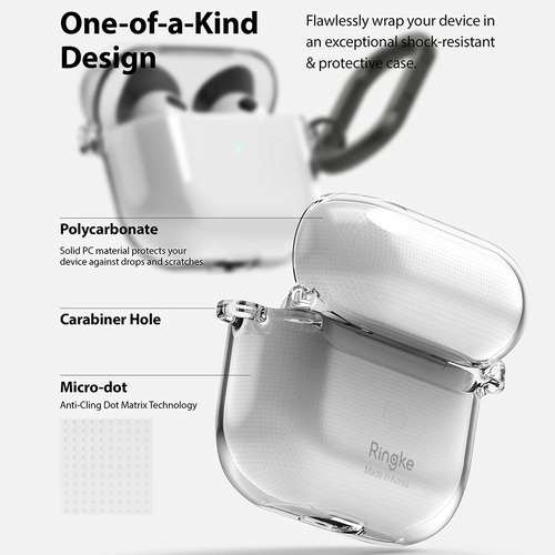 Funda Ringke Hinge Para AirPods 3 2021 Color Clear