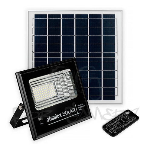 Imagen 2 de 7 de Reflector Solar Led Proyector 50 Watts Atomlux Ip65 Litio