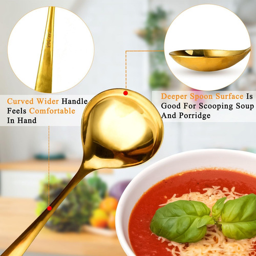 Juego De 4 Cucharas De Cocina De Acero Inoxidable Sus 304.