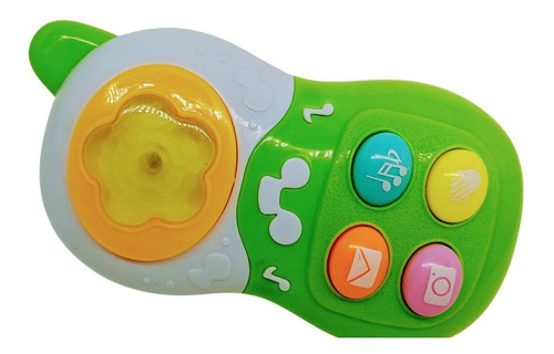 Mini Fone Telefone Infantil Para Bebê Pilha Musical Som Luz