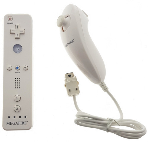 Control Y Nunchuk Joystick Remoto Genérico Para Wii Wii U Color Blanco