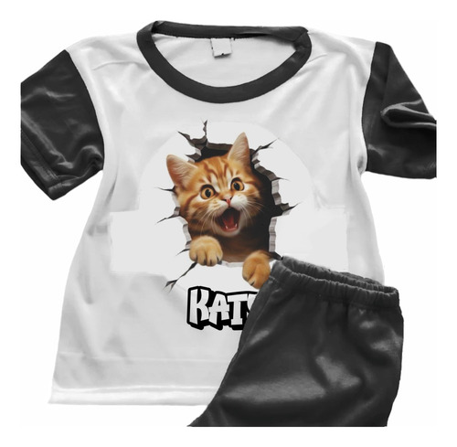 Pijamas Gatos Infantiles Con Nombres Personalizados - 6301