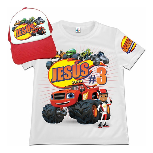 Franela Mas Gorra Niño Blaze And The Monster Machines Polies