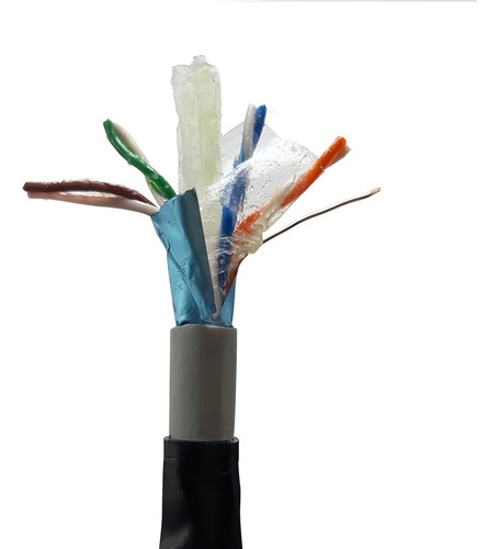Cable De Red Par Trenzado Ftp Blindado Gelxcase C10030gel 100m Color Negro