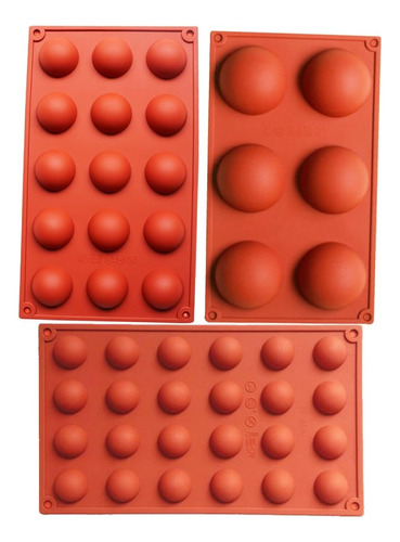Molde De Silicona Para Bomba De Chocolate Caliente 3 Pzs
