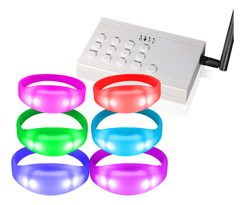 50p Led Intermitente Pulsera Coldplay Con Mando A Distancia