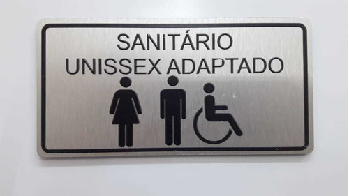 Placa Para Sanitário Em Acm E Alto Relevo De Alto Padrão