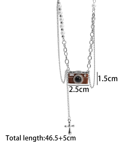 Collar Con Colgante De Cámara 3d, Joyería, Joyería, Regalo P