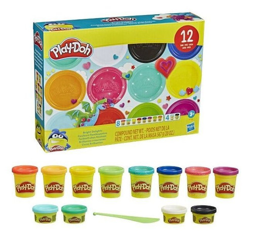 Play Doh Colores Brillantes Caja De 12 Colores