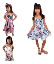 Comprar Kit Com 3 Vestidos Infantis Modelo Boneca Promoção Atacado