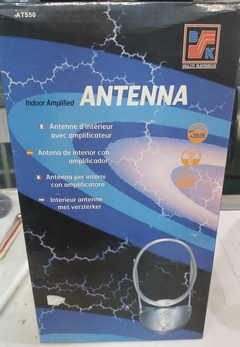 Antena Amplificada De Interiores Uhf Vhf Fm Bk