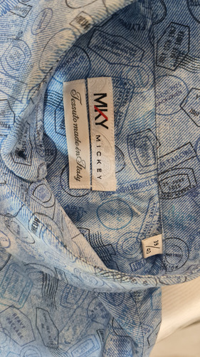 Camisa Hombre Marca Mky Mickey Talle 39/40 (Usado)