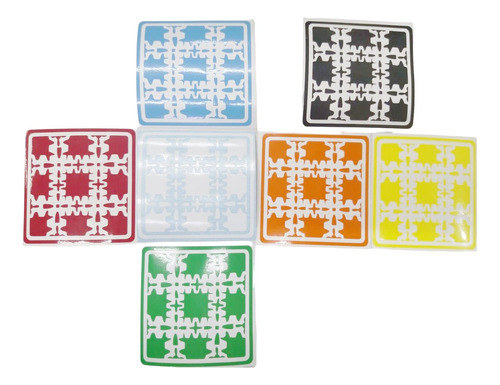 Cubo Rubik Stickers Para Gear 5x5 Colores Clasicos