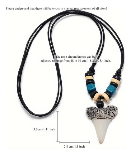 Collar Diente Tiburon 1 Imit. Medidas 3,6 X 3 Cm Edic.limit.