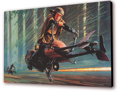 Cuadro 50x30cms Deco Escape-pintura Star Wars+envío Gratis
