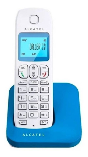 Teléfono Alcatel E130 Duo inalámbrico - color blanco/azul